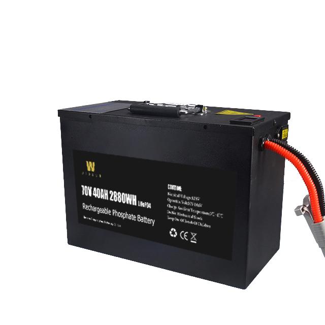 Litio negro Ion Motorcycle Battery With Bms de Lifepo4 72V40Ah 2