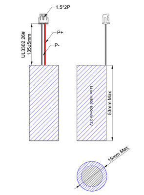 Tipo cilíndrico 3,7 batería recargable de la batería 14500 del litio del ISO de V 800mah