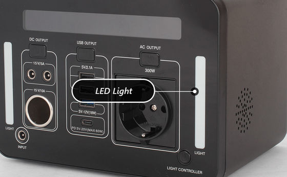 Generador portátil al aire libre de 110v 300wh 300w/pequeña central eléctrica portátil