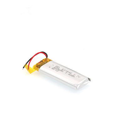 Tarifa de la descarga de la batería recargable de la aprobación 602040P 3,7 V 400mah de RoHS alta