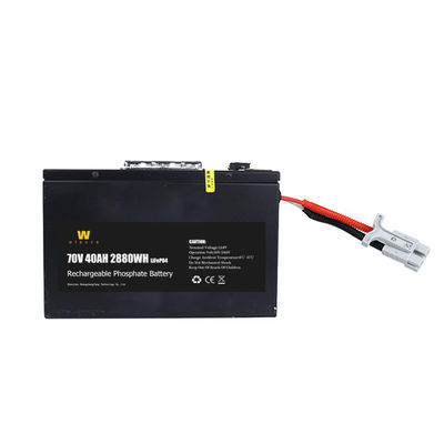 Litio negro Ion Motorcycle Battery With Bms de Lifepo4 72V40Ah