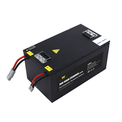 Litio negro Ion Motorcycle Battery With Bms de Lifepo4 72V40Ah