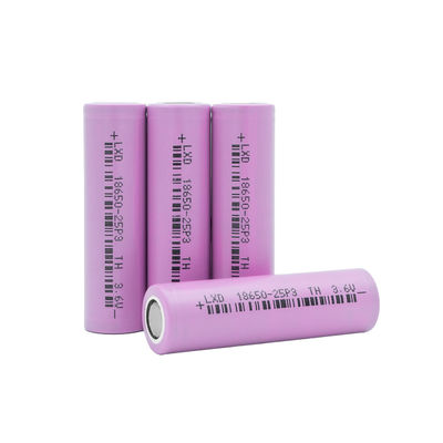 litio máximo Ion Battery Lithium Cylindrical Cells de 3C 3.6v 2500mah 18650